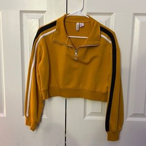 cropped long sleeve from H&M two black and white strips on the side